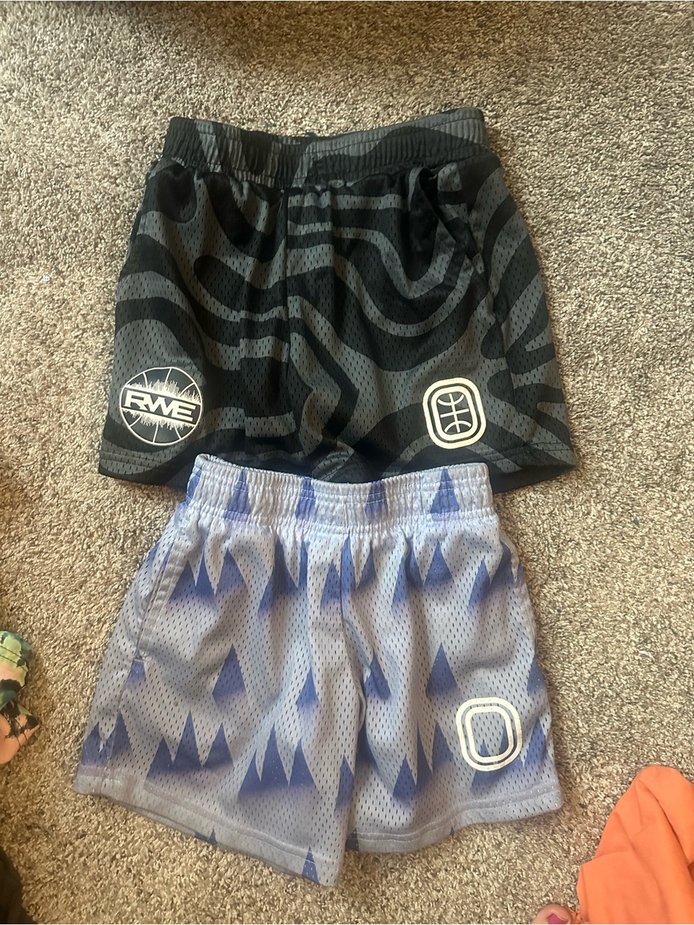 Unbranded Kids Black & Blue Athletic Mesh Shorts - 2 Pack